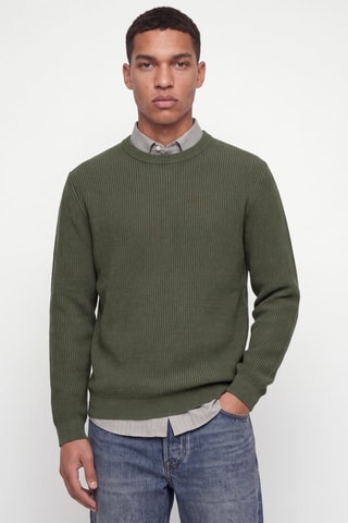 Pull en coton biologique - Vert foncé