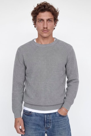 Pull en coton biologique - Gris