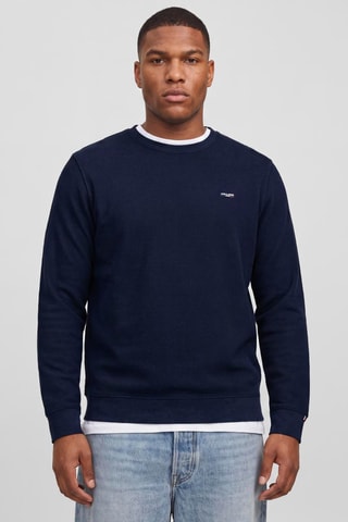 Pull en coton biologique - Bleu marine