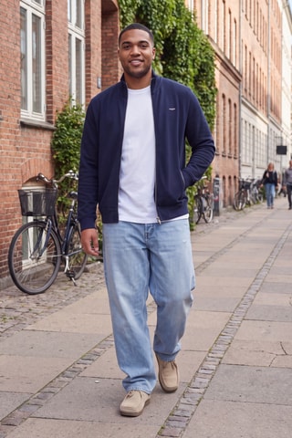 Veste en coton biologique - Bleu marine