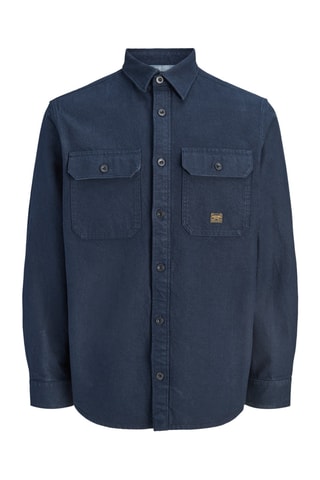 Surchemise en coton biologique - Bleu marine