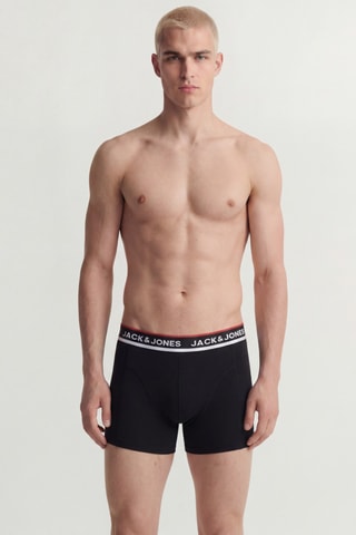 3 boxers en coton biologique - Noir