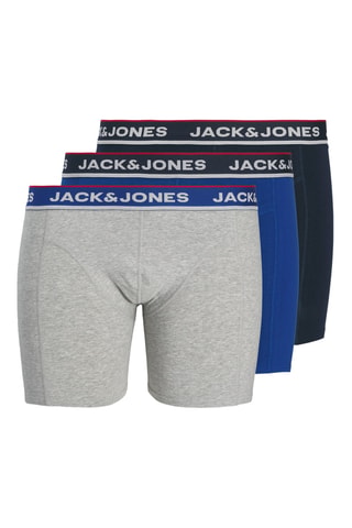 3 boxers en coton biologique - Bleu marine