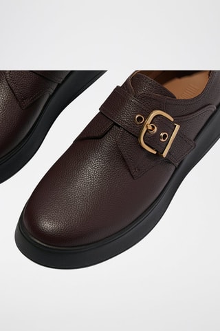 Derbys à boucle en cuir Microwobbleboard - Marron foncé