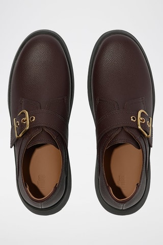 Derbys à boucle en cuir Microwobbleboard - Marron foncé