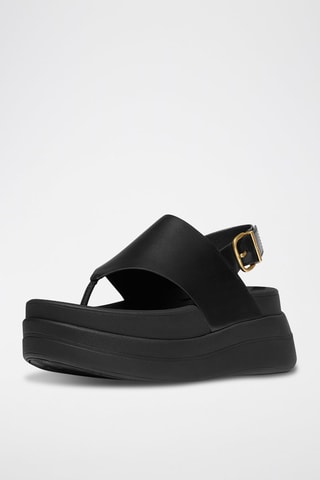 Sandales plateformes en cuir Microwobbleboard - Noir