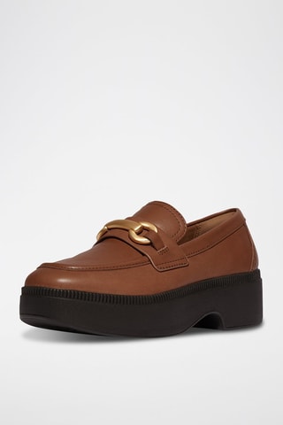 Mocassins plateformes en cuir Microwobbleboard - Marron