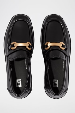 Mocassins plateformes en cuir Microwobbleboard - Noir