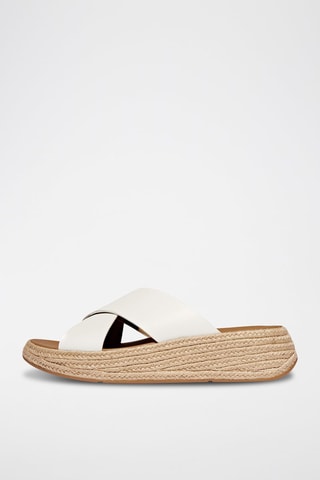 Mules plateformes en cuir Microwobbleboard - Blanc