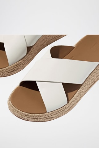 Mules plateformes en cuir Microwobbleboard - Blanc