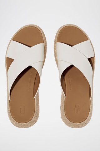 Mules plateformes en cuir Microwobbleboard - Blanc