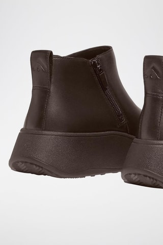Bottines plateformes en cuir F-Mode Leather Flatform - Marron