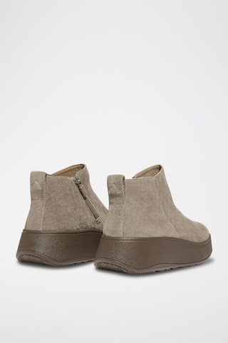 Bottines plateformes en cuir suédé F-Mode Suede Flatform - Marron