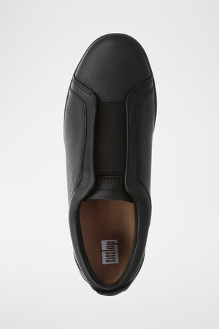 Slip-on en cuir Rally Elasteic Tumbled-Leather - Noir
