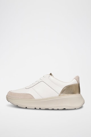 Baskets plateformes en cuir Microwobbleboard - Blanc