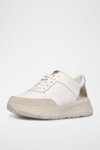 Baskets plateformes en cuir Microwobbleboard - Blanc