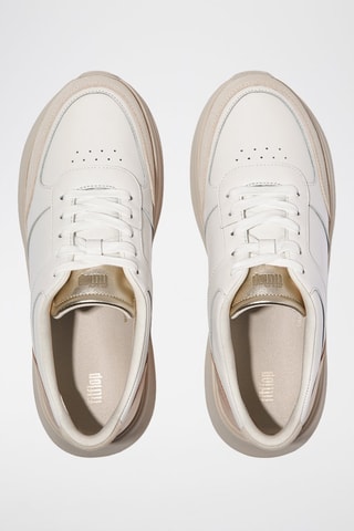 Baskets plateformes en cuir Microwobbleboard - Blanc