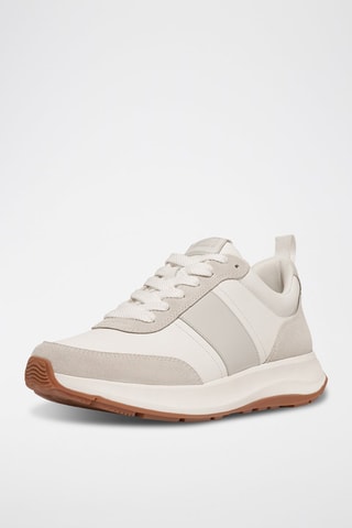 Baskets plateformes en cuir Microwobbleboard - Gris