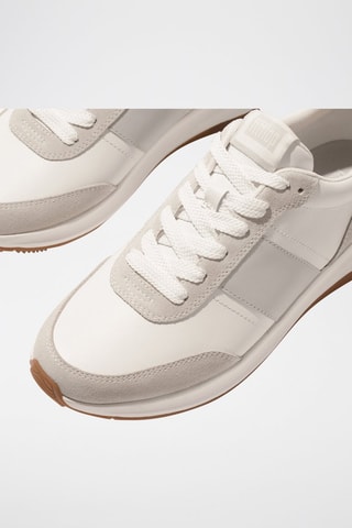 Baskets plateformes en cuir Microwobbleboard - Gris