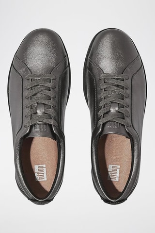 Baskets en cuir Rally - Gris métallisé