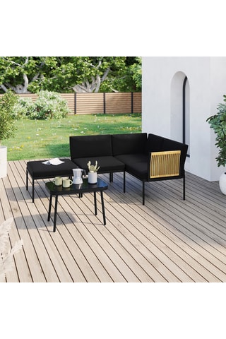 Salon de jardin Ozéa - 4 places - Tissu déperlant