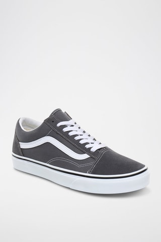 Zapatillas de piel Old Skool - Antracita 