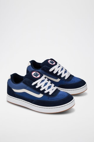 Zapatillas de piel Skate Estazzo - Azul marino