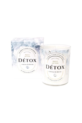 Bougie parfumée Citron et collier Détox - Cristal de roche