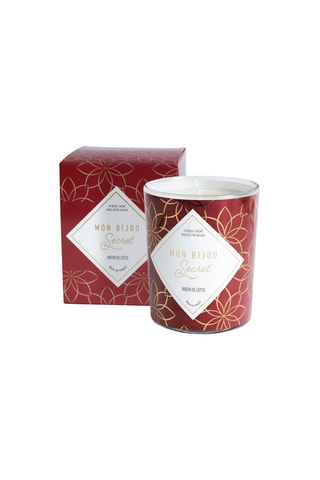 Bougie parfumée Jardin de lotus et boucles d’oreilles Mon bijou Secret - Modèle aléatoire