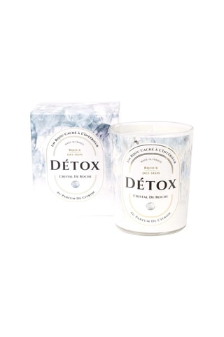Bougie parfumée Citron et bracelet Détox - Cristal de roche