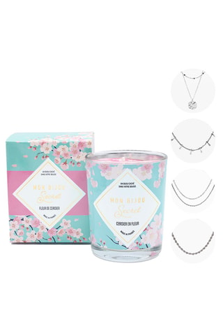 Bougie parfumée et collier Cerisier en fleur