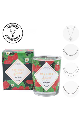 Bougie parfumée et collier  Fraise des bois