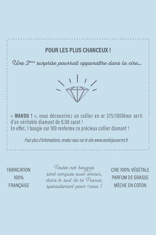 Bougie parfumée et bague ajustable - Douceur de coco