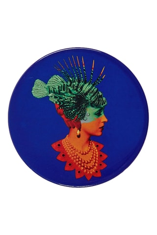 4 dessous de verre en céramique Rascaqueen - 11 x 11 x 5 cm - Bleu