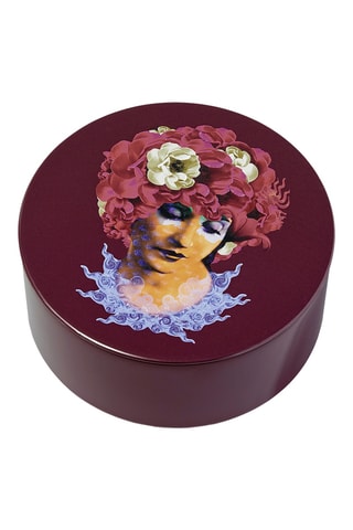 Boîte Anemone - 10 x 10 x 4,6 cm - Bordeaux