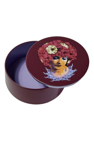 Boîte Anemone - 10 x 10 x 4,6 cm - Bordeaux