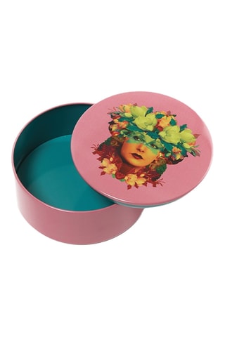 Boîte Rosana - 10 x 10 x 4,6 cm - Rose