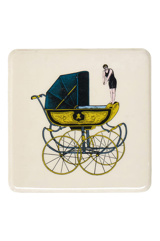Vide-poche Land'Eau - 14 x 14 cm - Blanc