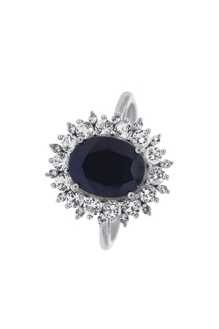 Anillo Soleil Bleu - Oro blanco, topacios y zafiro