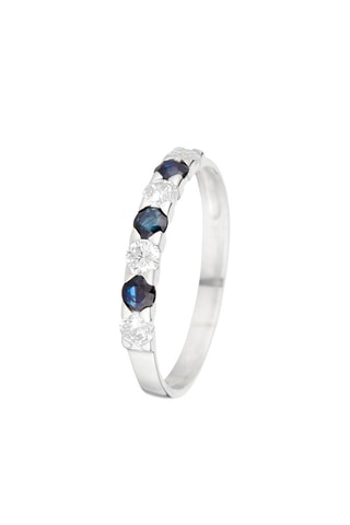 Anillo Saphir Sacré - Oro blanco y zafiros