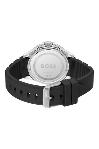 Silicone Quartz Horloge - Zwart en Bordeauxrood