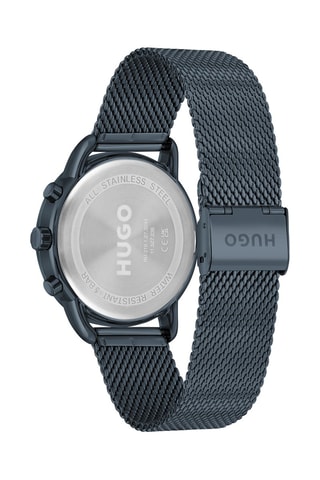 Stalen Quartz Horloge Marineblauw