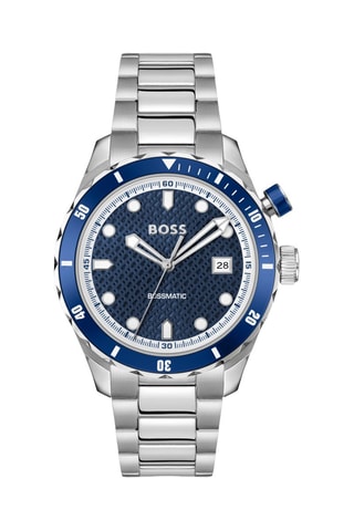 Stalen Automatische Horloge - Zilverkleurig en Blauw