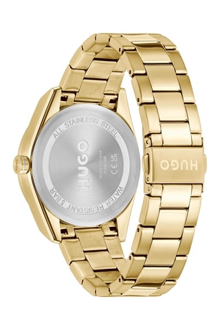 Doublé Geelgoud Quartz Horloge - Tachymeter