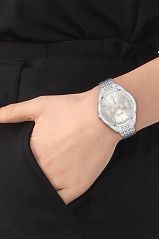 Stalen Quartz Horloge Saya - Chronograaf - Zilverkleurig