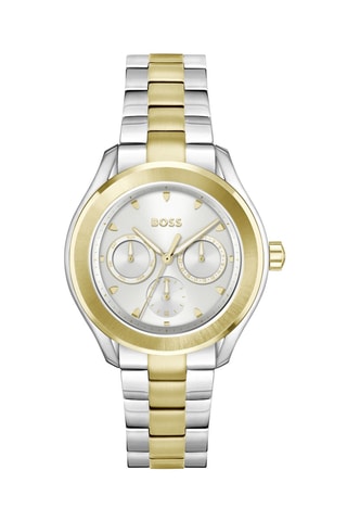Stalen Quartz Horloge Lida - Zilverkleurig en Goudkleurig