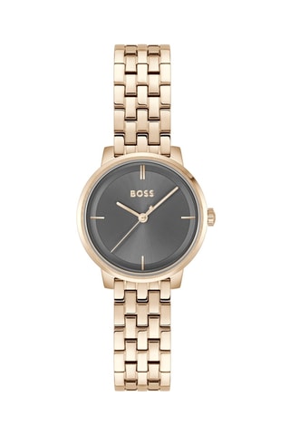 Stalen Quartz Horloge Lucia - Roségoudkleurig en Grijs