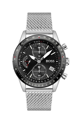 Stalen Quartz Horloge Pilot - Chronograaf - Zilverkleurig en Zwart
