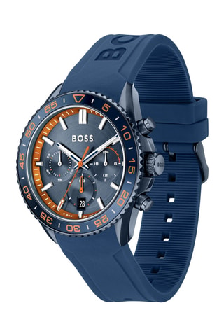Silicone Quartz Horloge Runner - Chronograaf - Marineblauw
