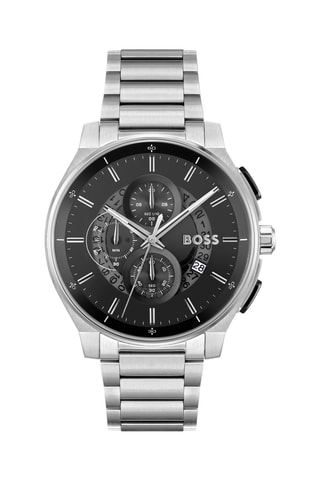 Stalen Quartz Horloge Peak - Chronograaf - Zilverkleurig en Zwart